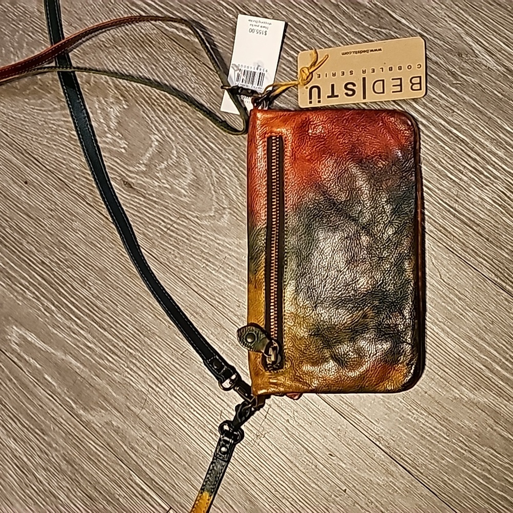 #BedStu Cadence Monarch Tie Dye Cross Body Leather Bag!! Nwts!! - Picture 9 of 13